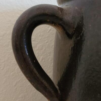 Lot 374: Antique Brown Stoneware Crock with Double Handles