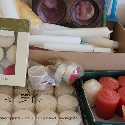 Lot 377: Large Candle and Candleholders Lot