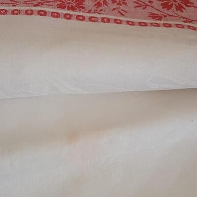 Lot 378: Vintage New Hot Pads, Tablecloth (had some color bleeding), Placemats and Basket