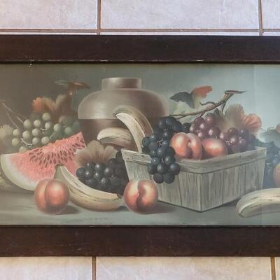 Lot 387: Antique Chromolithograph Fruit Print by H. Hadland