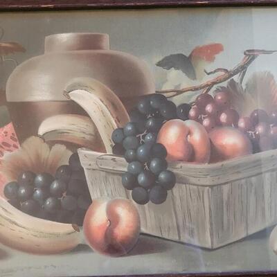 Lot 387: Antique Chromolithograph Fruit Print by H. Hadland