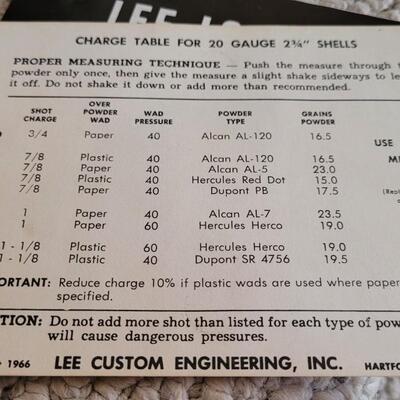 Lot 397: Vintage New in Box LEE LOADER Shotgun Edition 20 Gauge 2 3/4 Shells