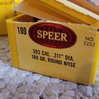 Lot 399: (400) SPEER BULLETS 303 Caliber Rifle Rounds (200 180-Grain Round Nose + 200 150-Grain Spitzer)