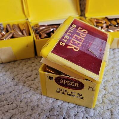 Lot 399: (400) SPEER BULLETS 303 Caliber Rifle Rounds (200 180-Grain Round Nose + 200 150-Grain Spitzer)