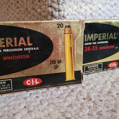 Lot 400: (40) Vintage Unused IMPERIAL 38-55 Winchester 255-Grain Centre Fire Cartridges