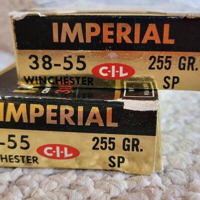 Lot 400: (40) Vintage Unused IMPERIAL 38-55 Winchester 255-Grain Centre Fire Cartridges