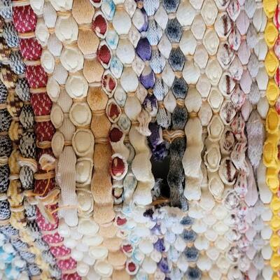 Lot 405: Vintage Woven Rag Rug