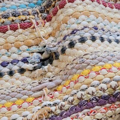 Lot 405: Vintage Woven Rag Rug
