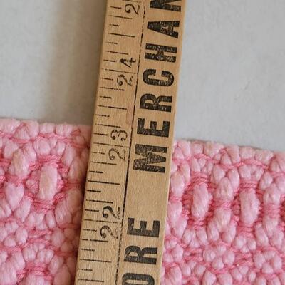 Lot 406: Vintage Woven Pink Rug Very Nice Condition