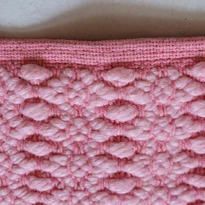 Lot 406: Vintage Woven Pink Rug Very Nice Condition