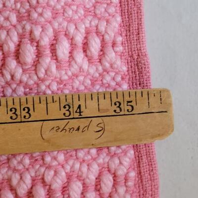 Lot 406: Vintage Woven Pink Rug Very Nice Condition