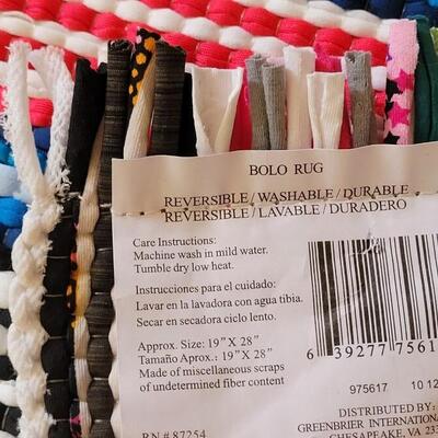 Lot 408: New Woven Rag Rug #2