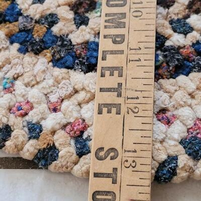 Lot 409: Vintage Round Woven Rug #1