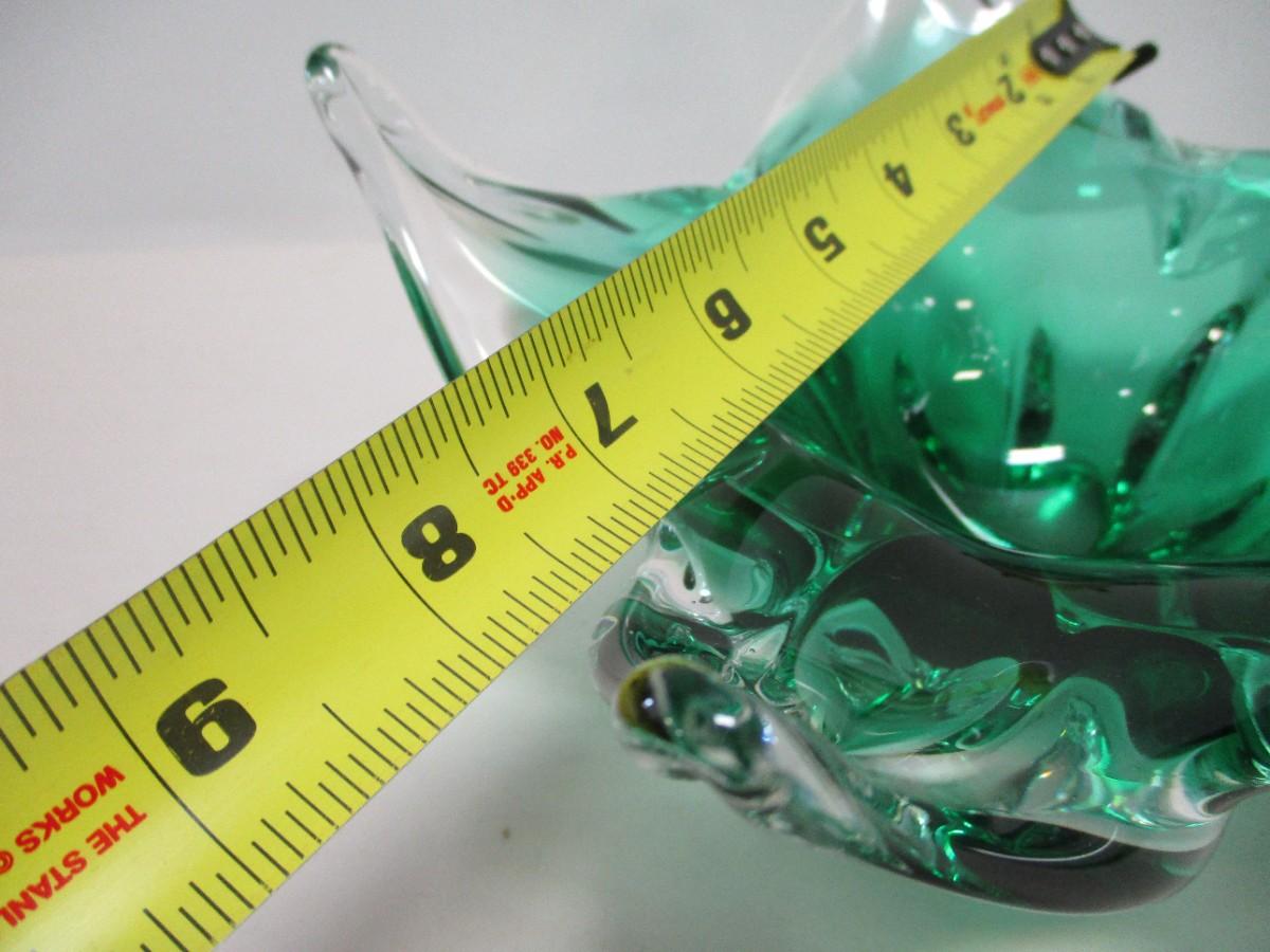 Green Crystal Candy Dish & Bottle