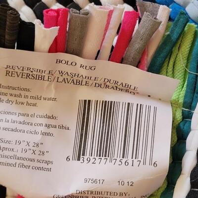 Lot 411: New Woven Rag Rug