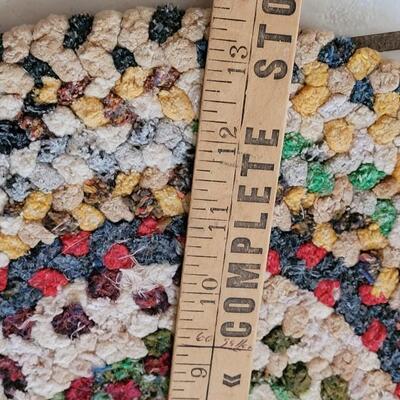 Lot 412: Vintage Round Woven Rug