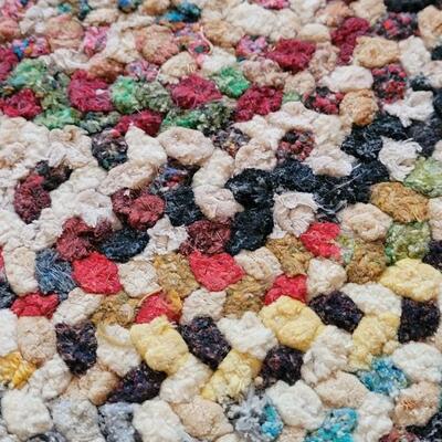 Lot 412: Vintage Round Woven Rug