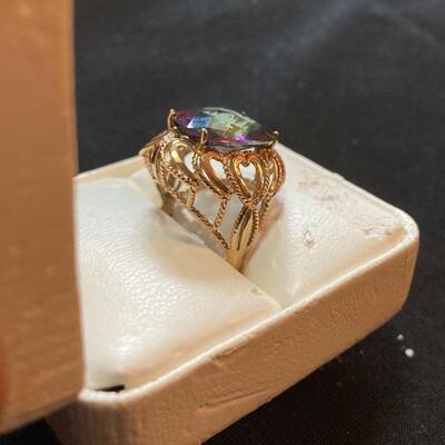 Smokey Topaz Ring Size 6.5 in 10k Gold