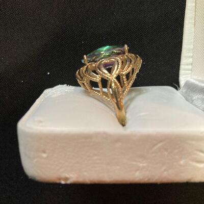 Smokey Topaz Ring Size 6.5 in 10k Gold