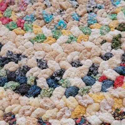 Lot 413: Vintage Round Woven Rug