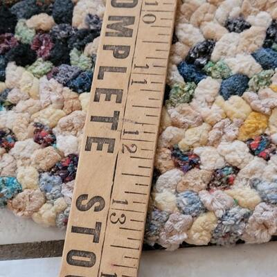 Lot 413: Vintage Round Woven Rug