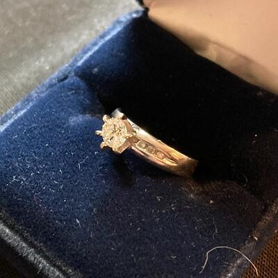 Diamond Solitaire Engagement Ring 1/2 CTW in 10k Gold size 4