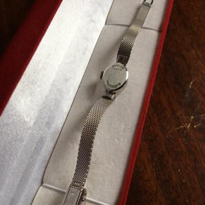 14k White Gold Hamilton Ladies Watch with Diamonds