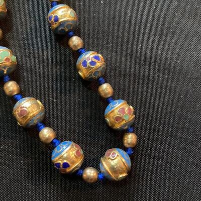 CloisonnÃ© Style Beaded Necklace 30â€