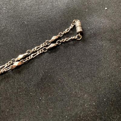 Sterling and Onyx 24â€ Chain with Locket