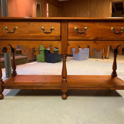 Lot 343: Vintage Pulaski Furniture Co. Sideboard/Media Stand/Entryway Piece