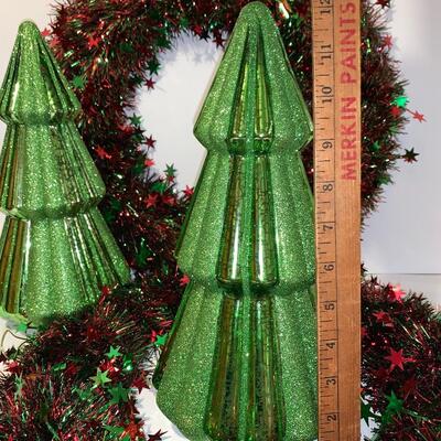 Lot 316: Mercury Glass Christmas Trees
