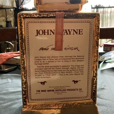 John Wayne Vintage Liquor Bottle 11â€