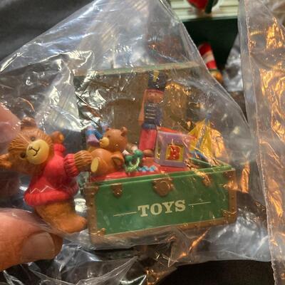 6 pc Hallmark Christmas Ornament Lot with Toy Box, Snowman and more