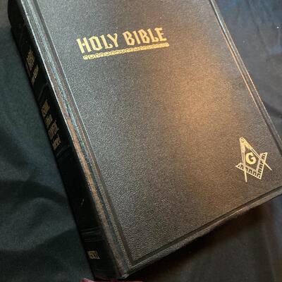 Vintage Religious Book Lot with Masons Bible