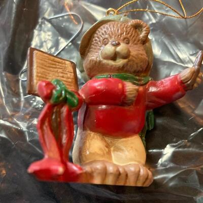 6 pc Hallmark Ornament Lot with Santa Bicycle, Motorcycle and more