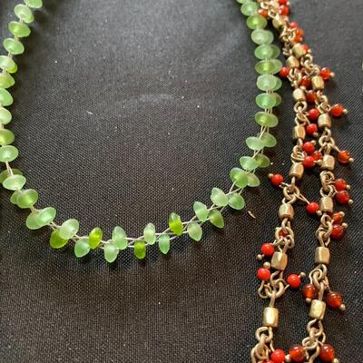 Collection of Beaded Necklaces 5 pc Jewelry