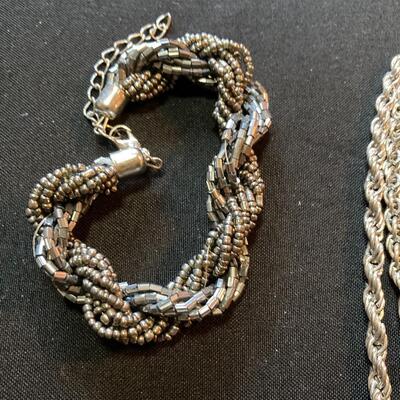 3 pc Jewelry Lot with Chains and Bangle