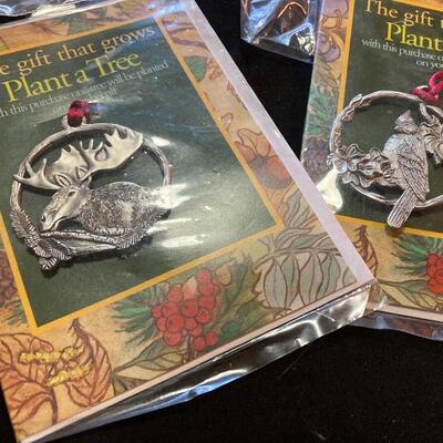 Plant a Tree Christmas Ornament Lot