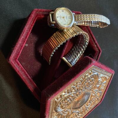 Watch, band and Jewelry Box Lot