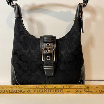 Lot 085: Black Signature C Coach Handbag
