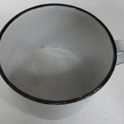 Antique Graniteware Plate and Mug
