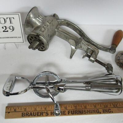 Old Meat Grinder, Excel 101 With Blades and Older Egg Beater