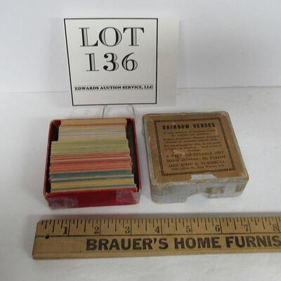 Vintage Religious Cards Called Rainbow Verses, Scripture Cards in Original Box