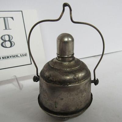 Vintage Ashtray Match Holder, Spigot Part, and Little Metal Hanging Bottle