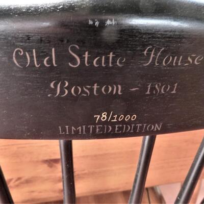 2 L. Hitchcock Chairs Old State House Boston - 1801 #78 & 108 Limited Ed Harvest Black stenciled