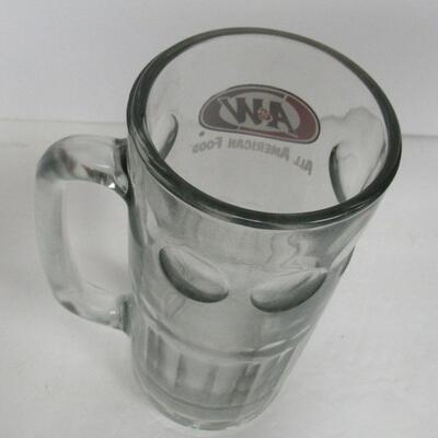 7" Tall Heavy Glass A&W Rootbeer Mug