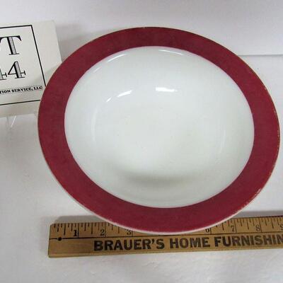 Old Pyrex Red Rimmed Bowl