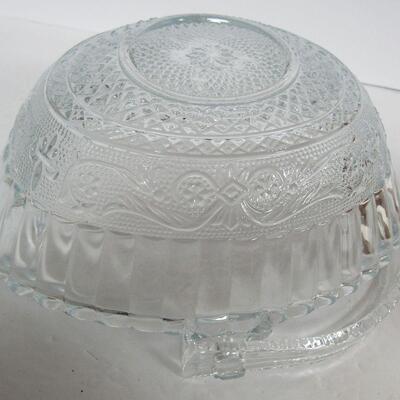 Glass Basket With Plastic Handle