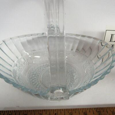 Glass Basket With Plastic Handle