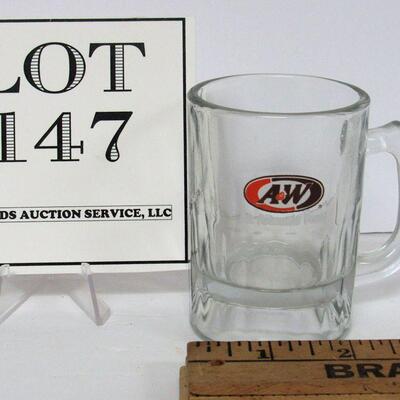 Small 3" A&W Glass Rootbeer Mug